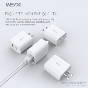 WEX - V24 charger taistil dé-usb, charger balla, cuibheoir cumhachta